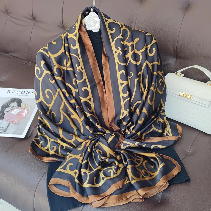 Golden Grace Silk Scarf