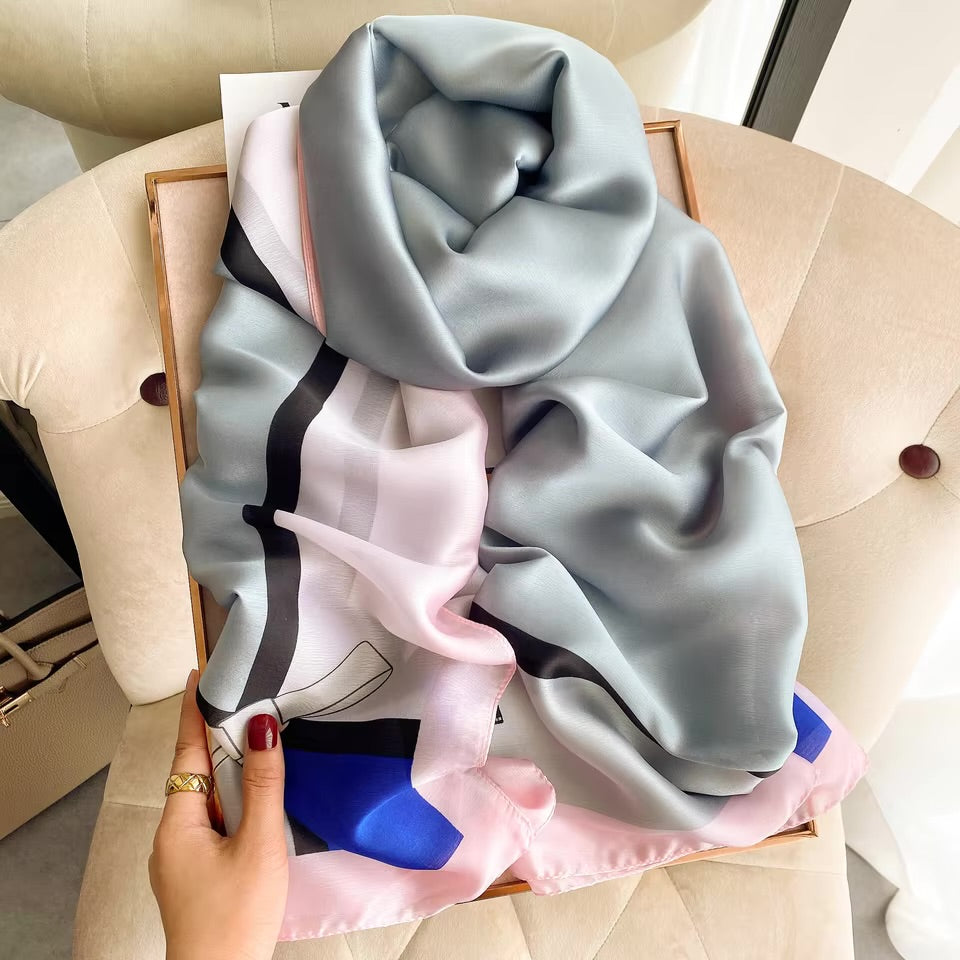 Grey Truffle Silk Stole