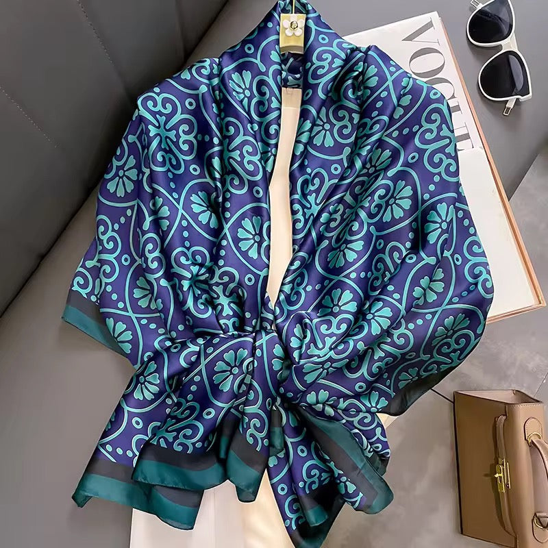 Twilight Blue Silk Scarf