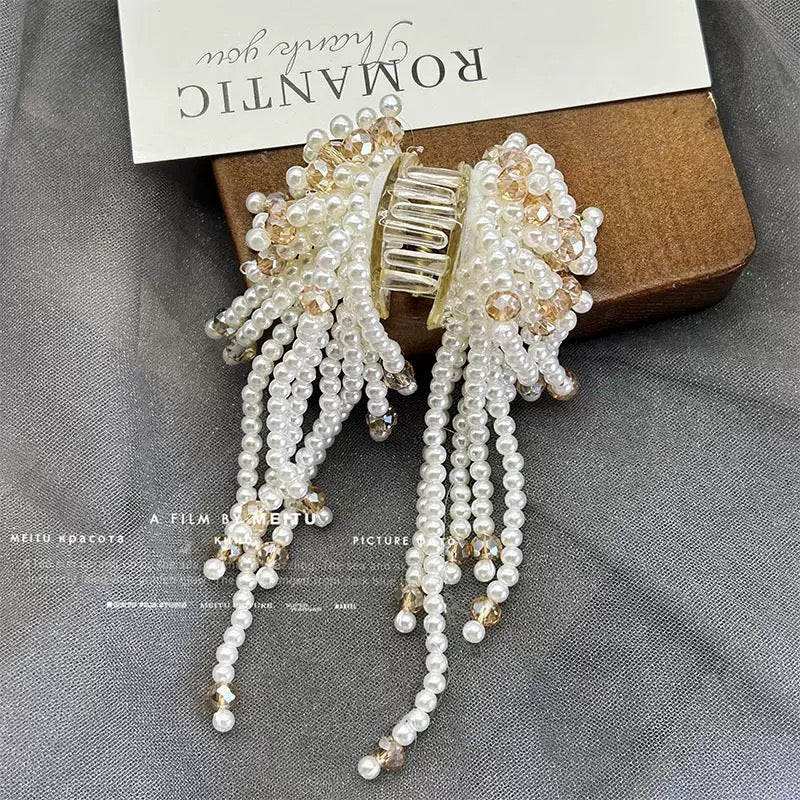 Pearl Cascade Hair Clip