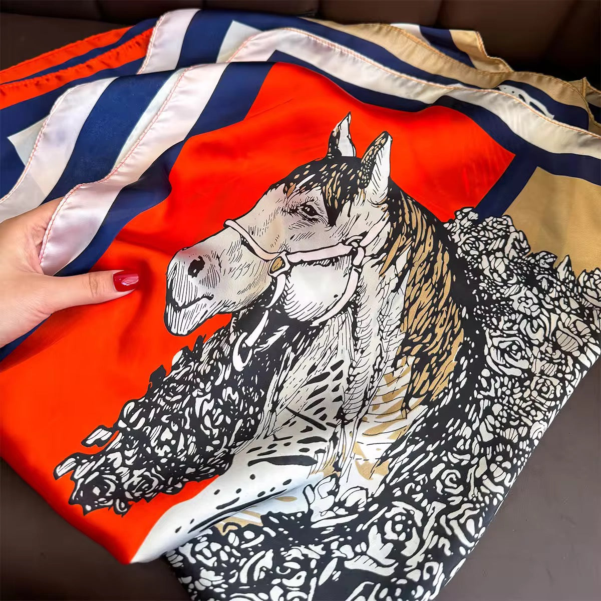 Viperine Silk Scarf (70x70cms)