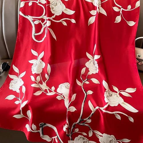 Ruby Vine silk scarf