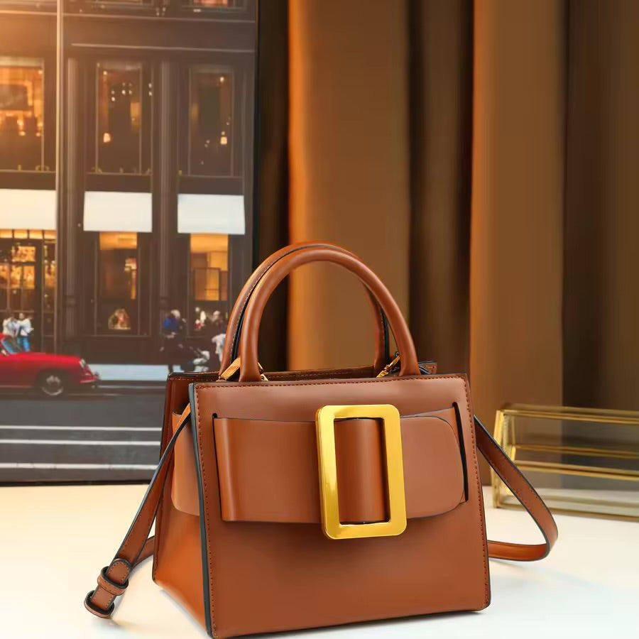 Mirelle Vegan Leather Handbag (Tan)