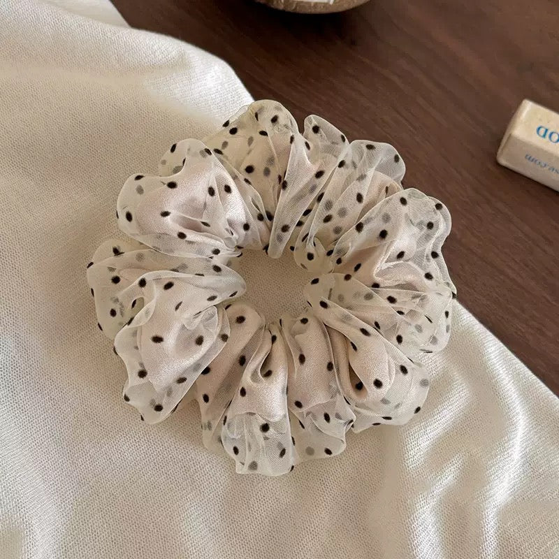 Whisper Dot Mesh Scrunchie