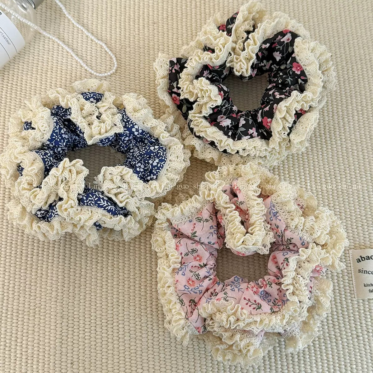 Melissa Lace Floral Scrunchie
