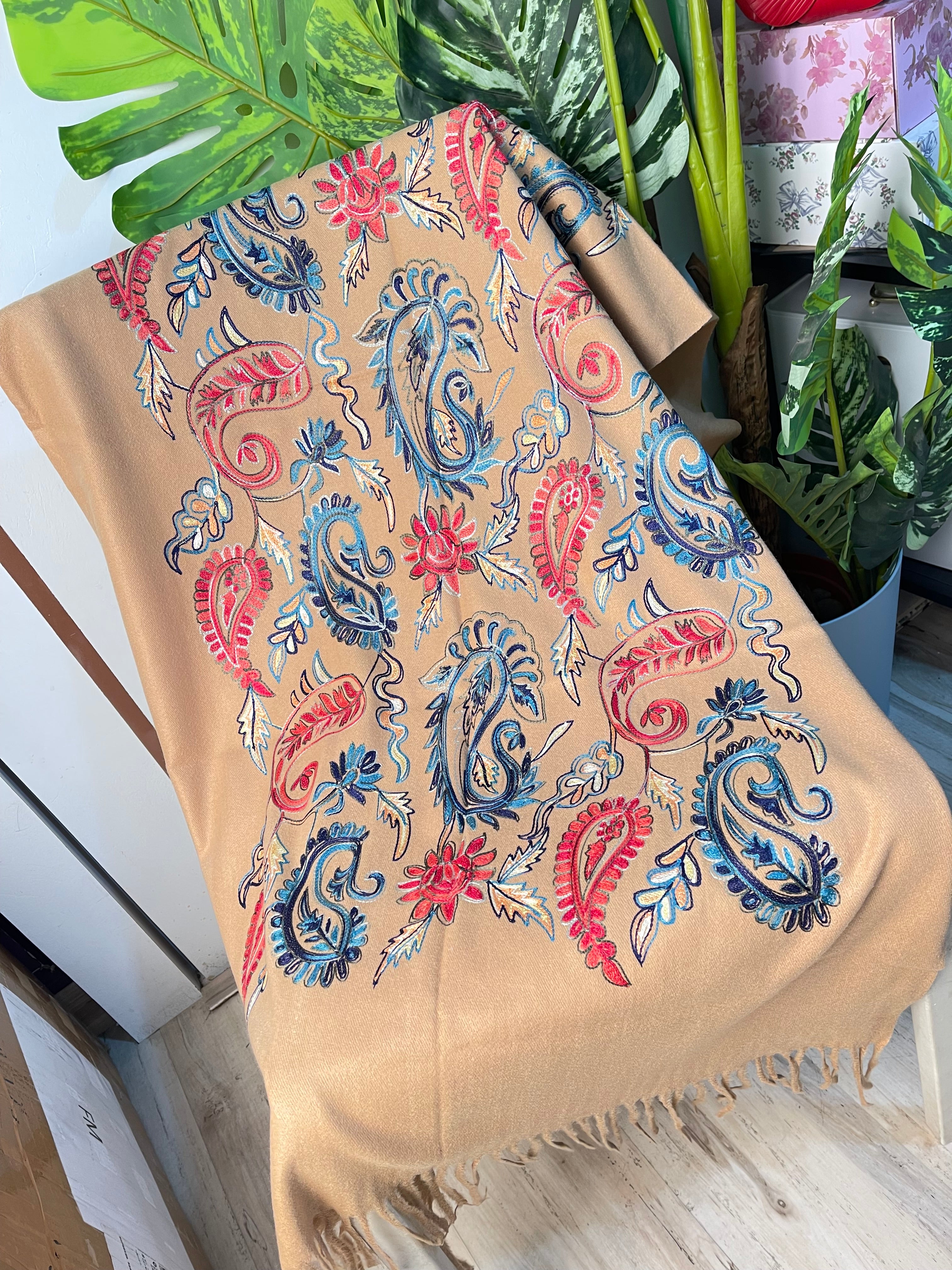 Augusta Camel Rich Pashmina Shawl