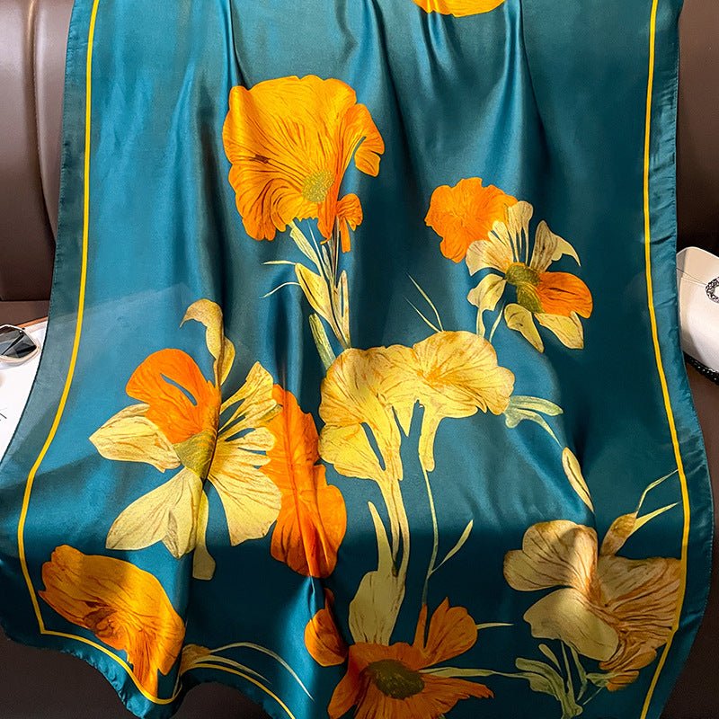 Autumn Azure Silk Stole