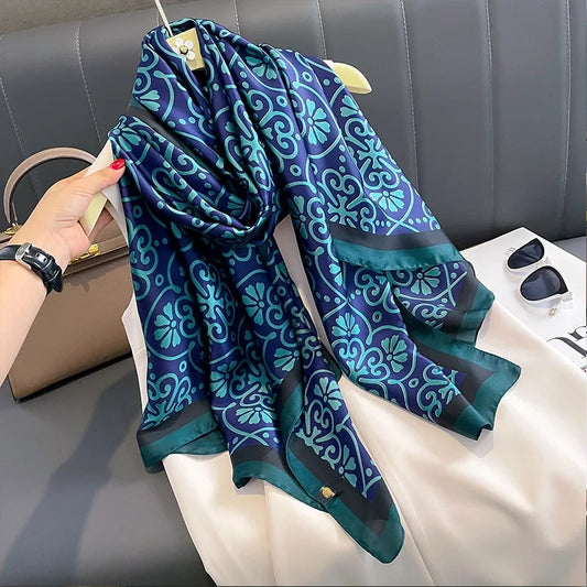 Twilight Blue Silk Scarf