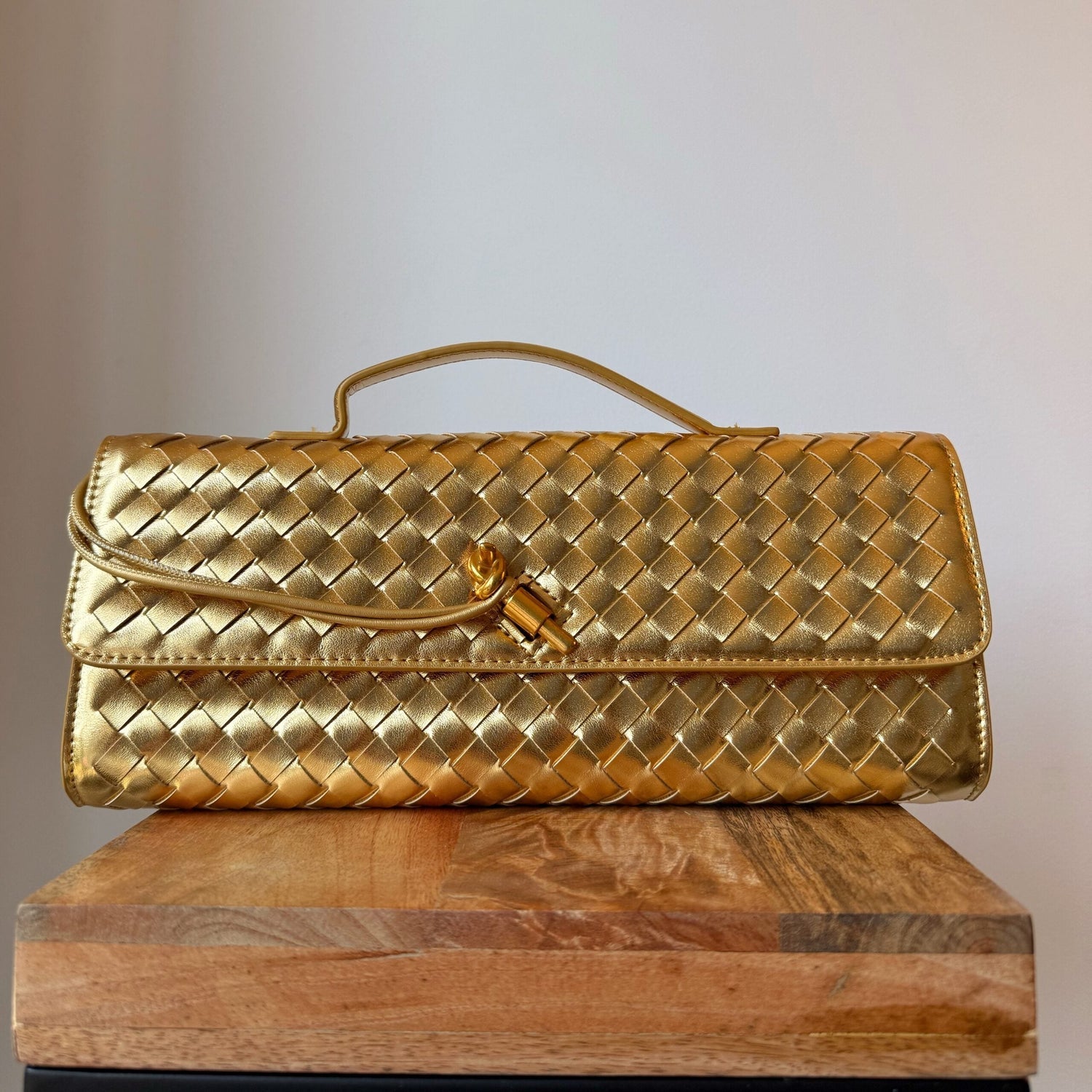 Andrea Vegan Leather Bag (Gold)