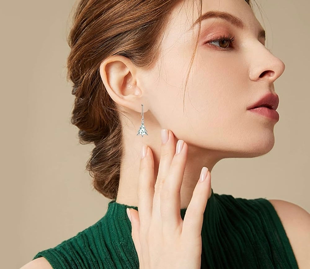 Vetra Christmas Tree Zirconia Earrings