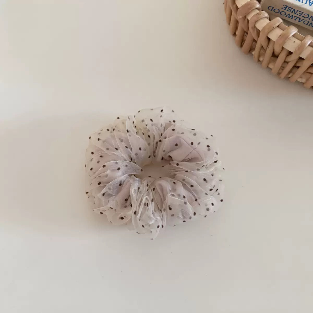 Whisper Dot Mesh Scrunchie