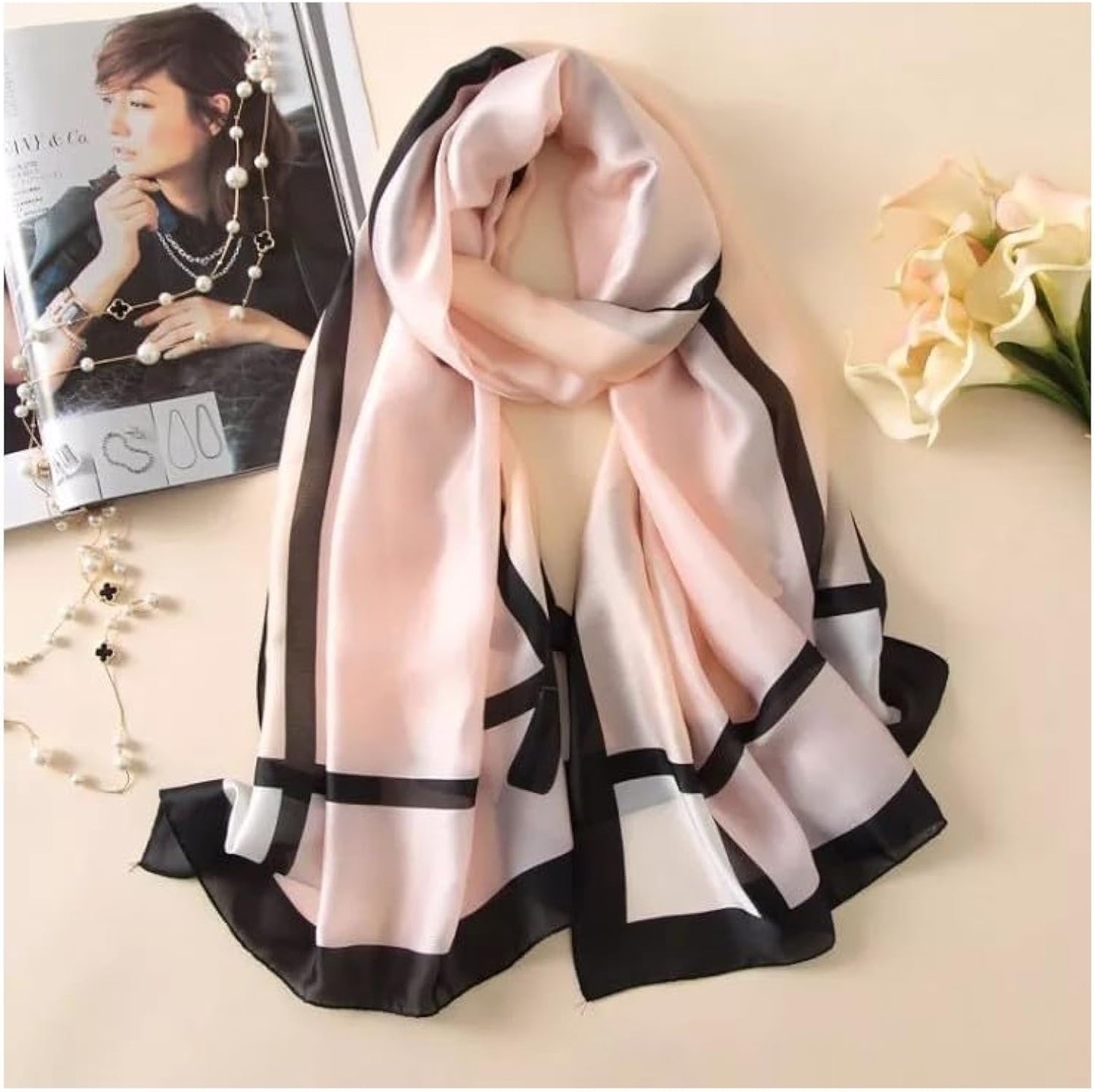 Pink Truffle Silk Stole