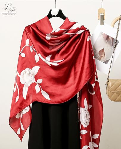 Ruby Vine silk scarf