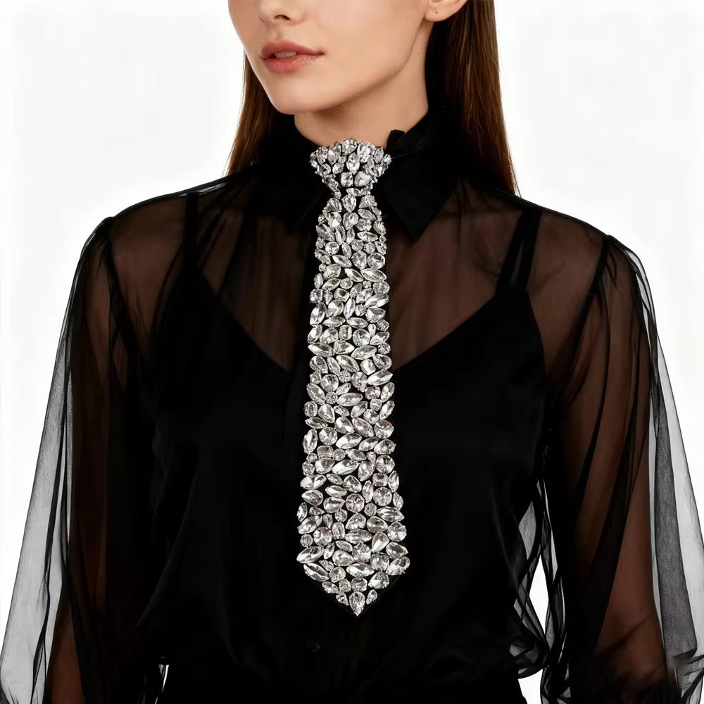 Soft Stone Diamond Tie