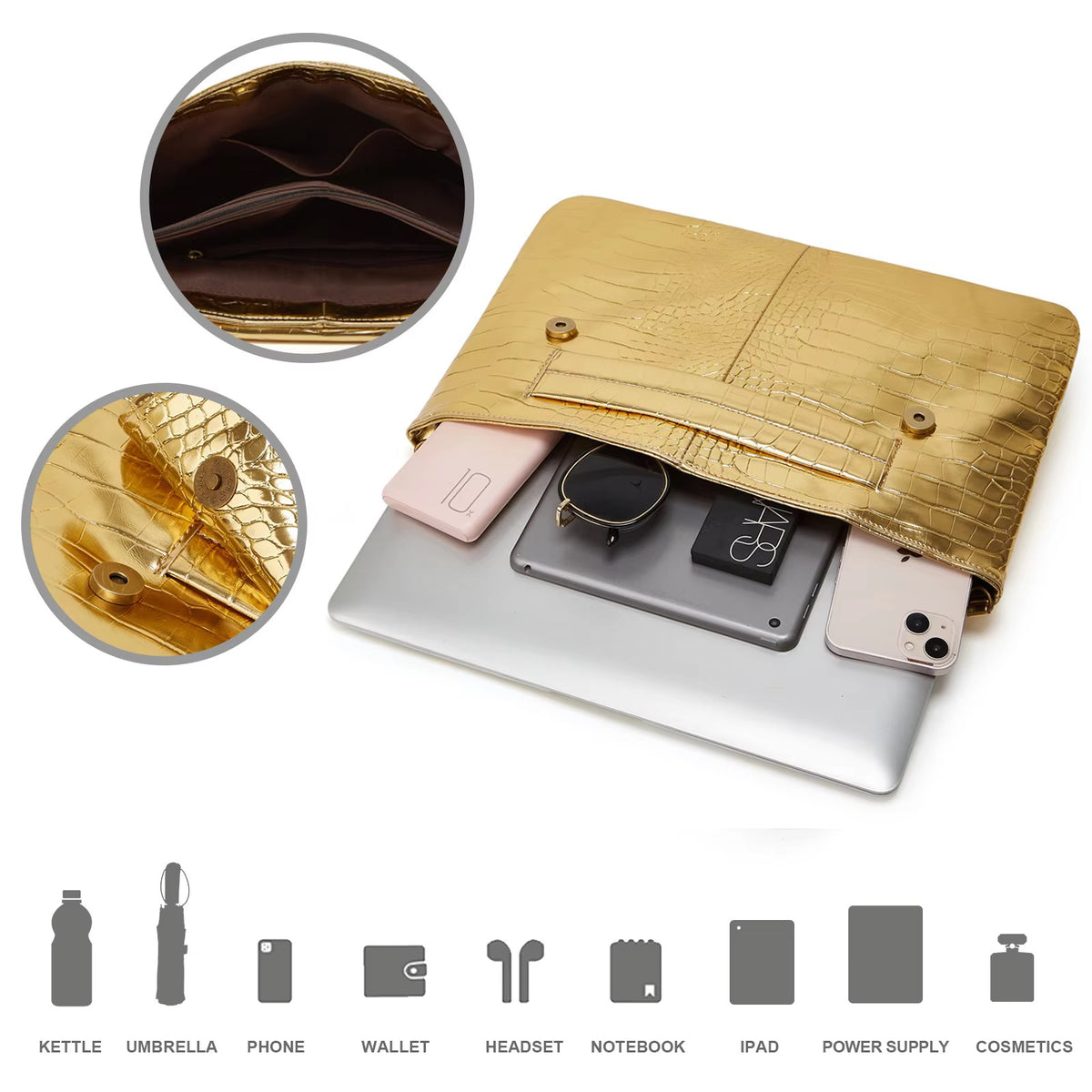 Maya Vegan Handbag (Gold)