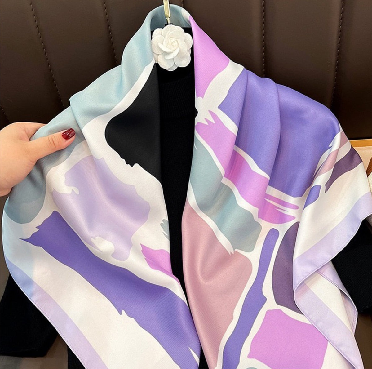 Aria Silk Scarf (90 × 90 cm)