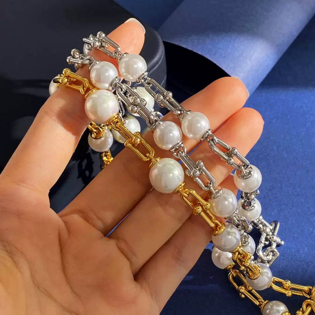 Nerisse Pearl Link Necklace