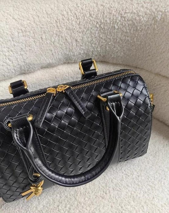 Neriah Vegan Leather Satchel Bag (Black)
