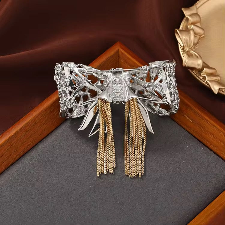 Crystal Bow Brooch