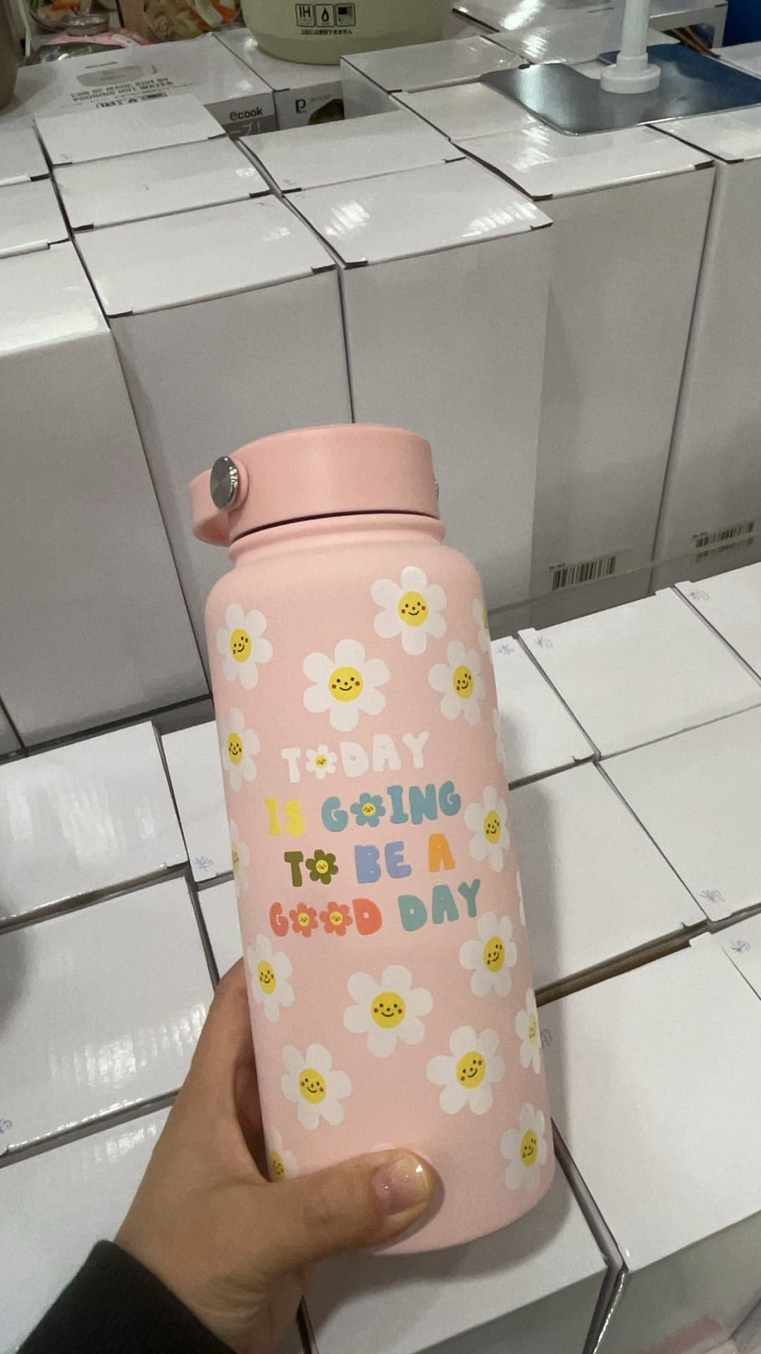 Florisa GoodDay Stainless Steel Bottle with Thermos Lid (1000ml)
