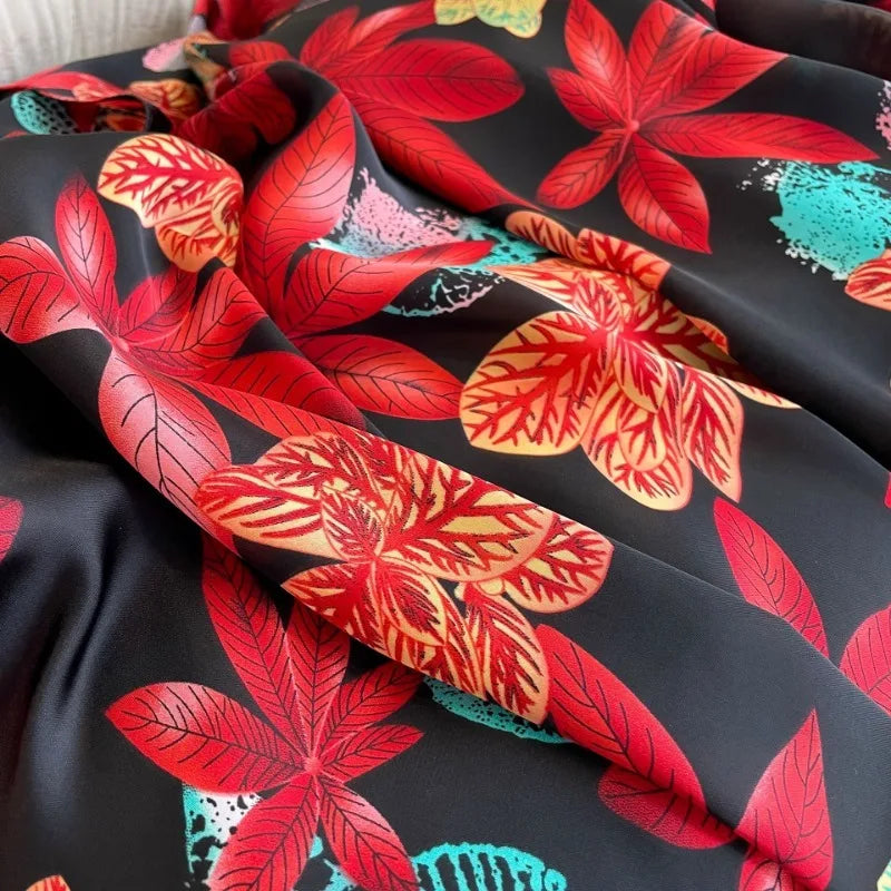 Scarlet Shadow Silk Stole