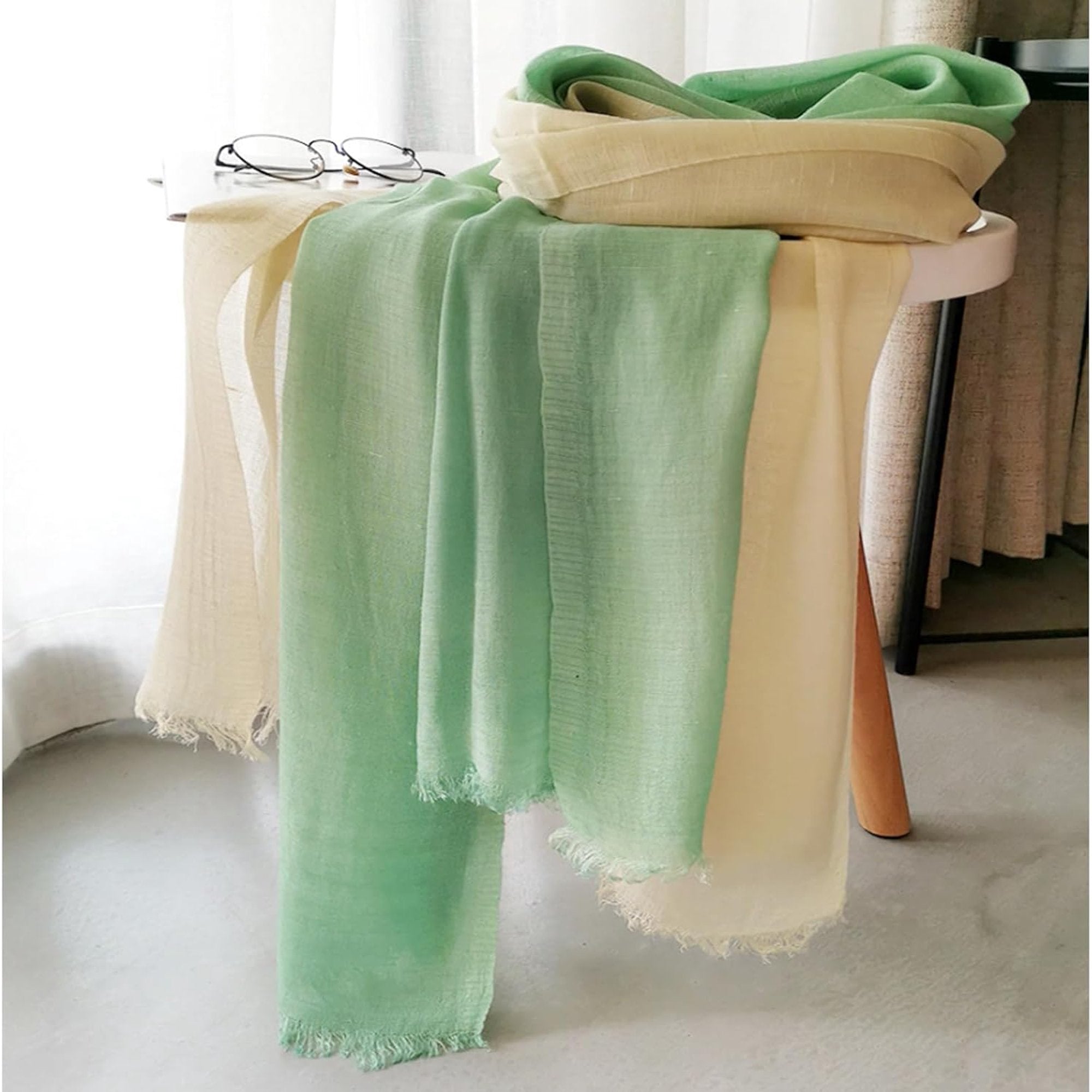 Dania Ombre Pista Cotton Linen Stole