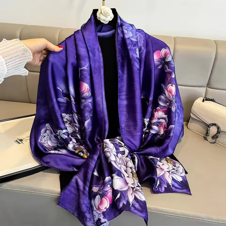 Royal Flora Silk Stole