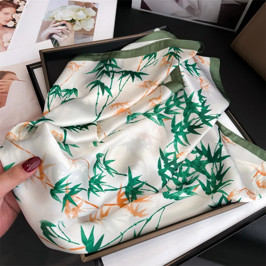 Tropical Fern Silk Scarf