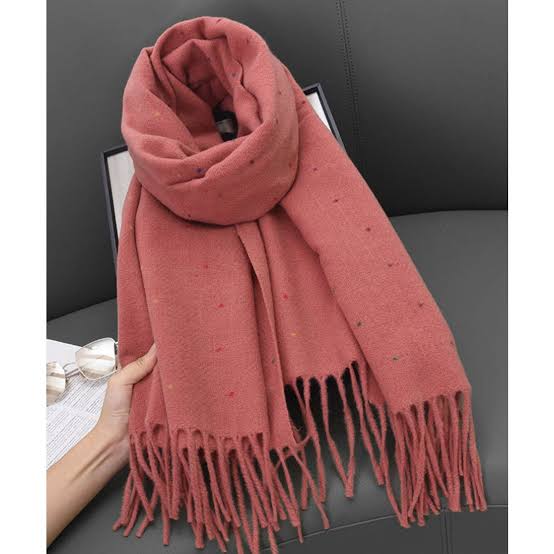 Stardot Winter Shawl (Rose)