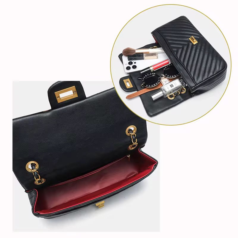 Quince Genuine Leather Handbag (Black)