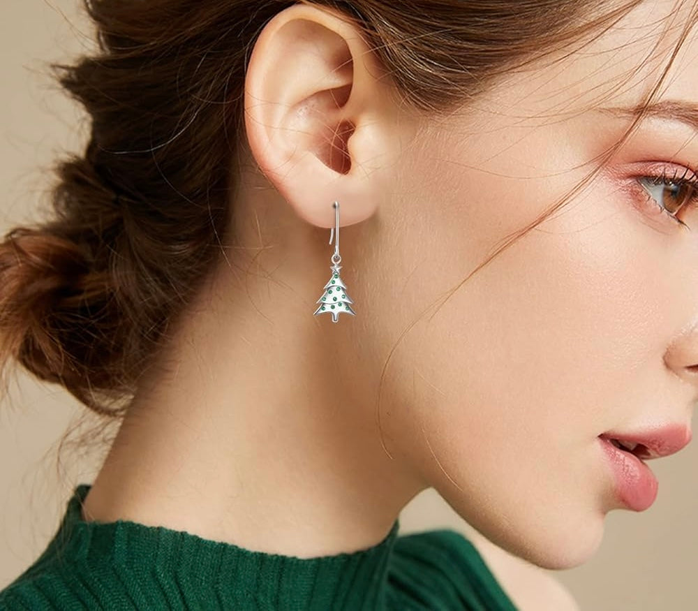 Vetra Christmas Tree Zirconia Earrings