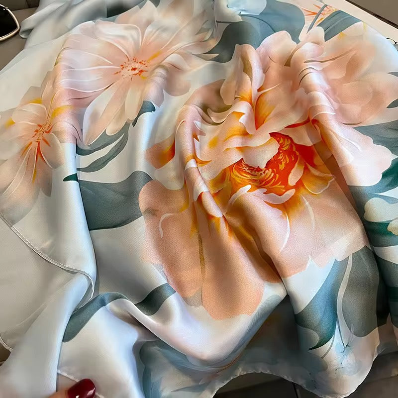 Winter Garden Silk Scarf