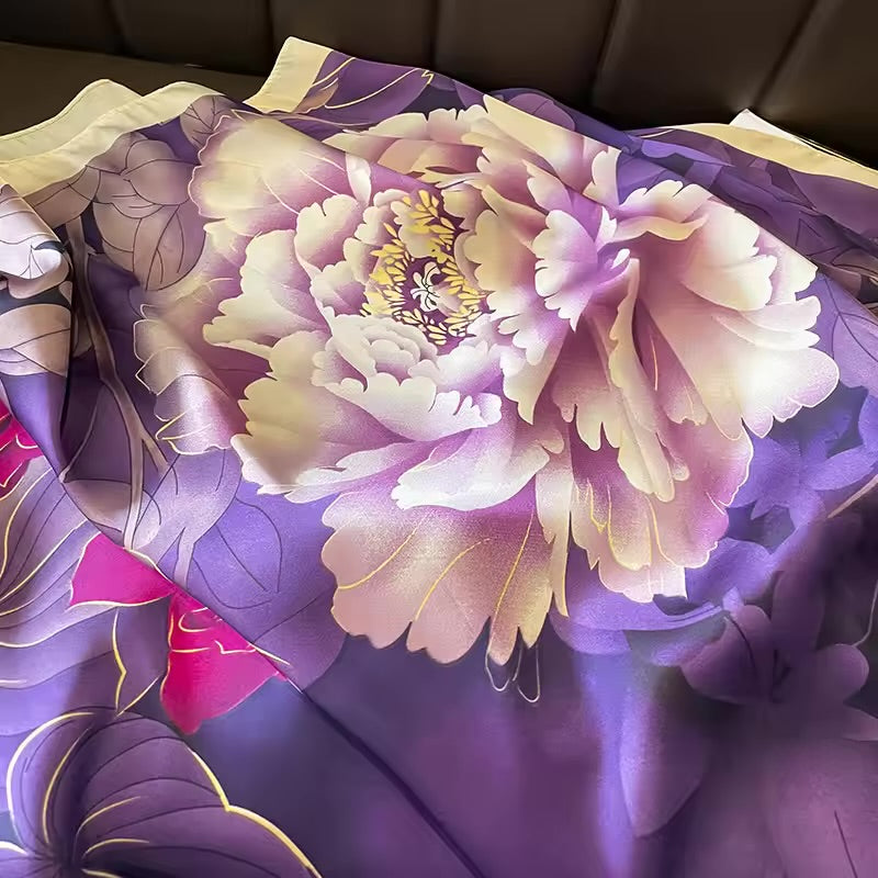 Aura Purple Silk Stole