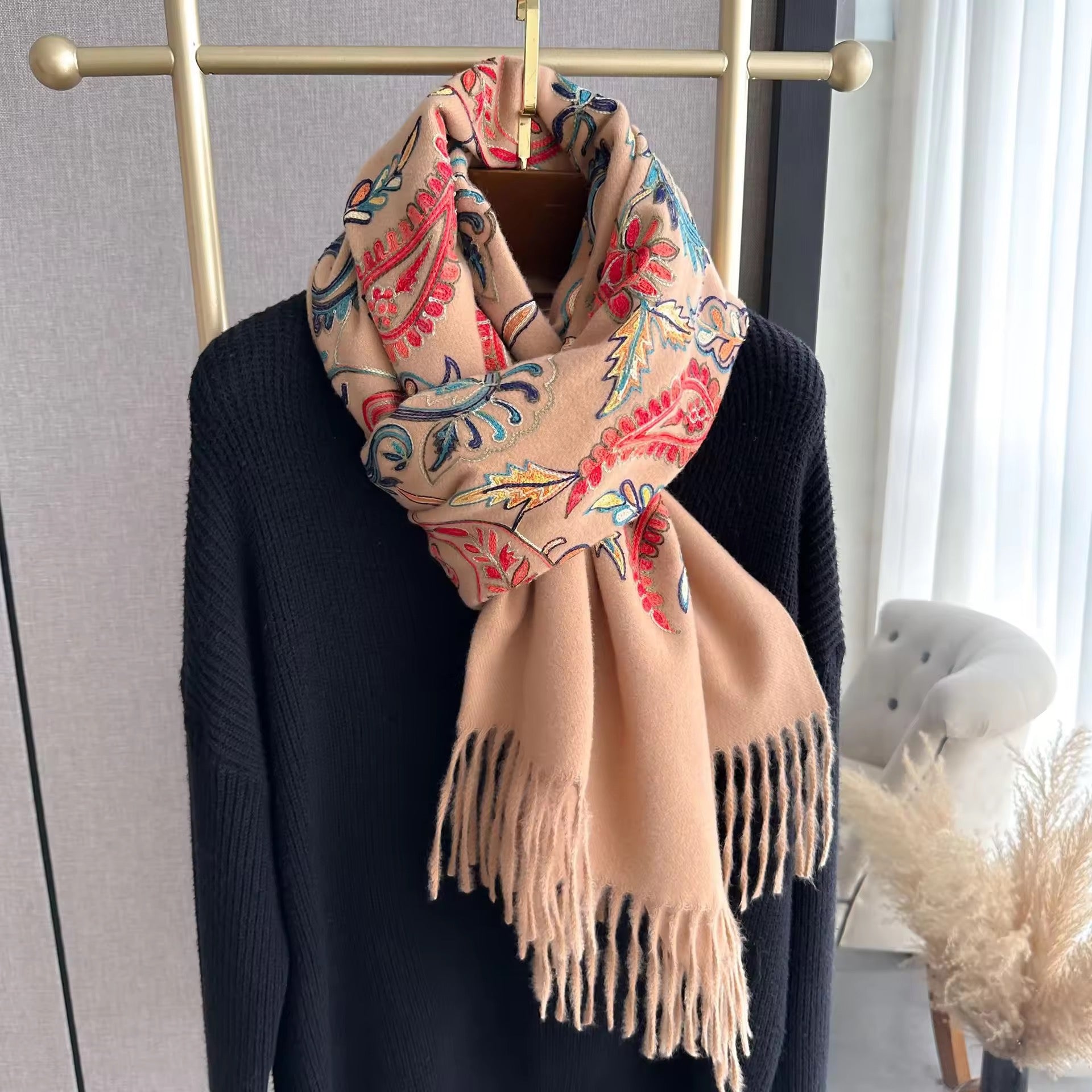 Augusta Camel Rich Pashmina Shawl