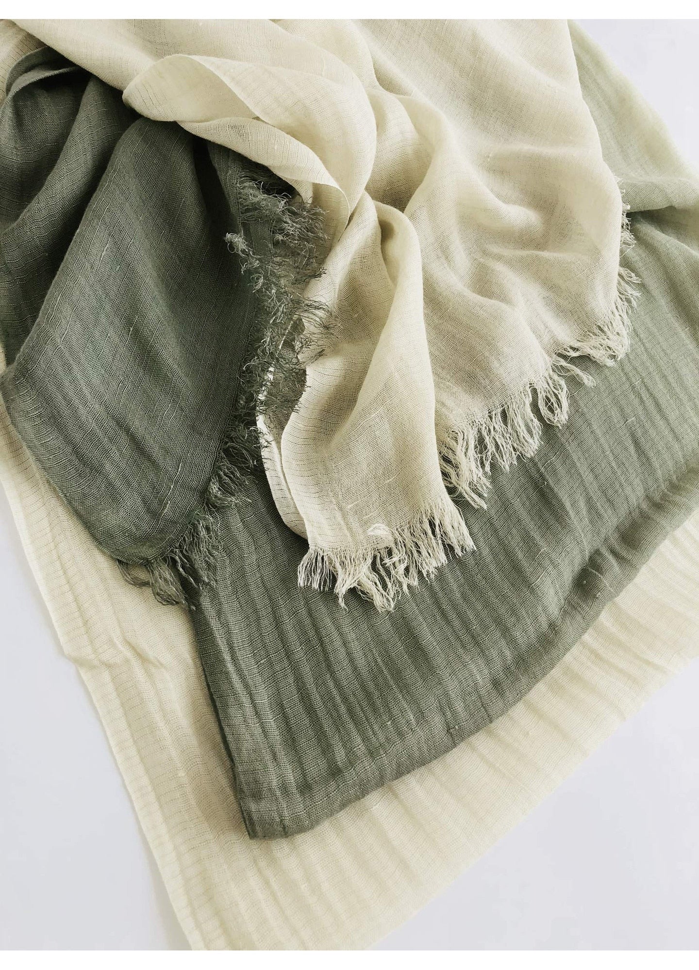 Dania Ombre Military Cotton Linen Stole
