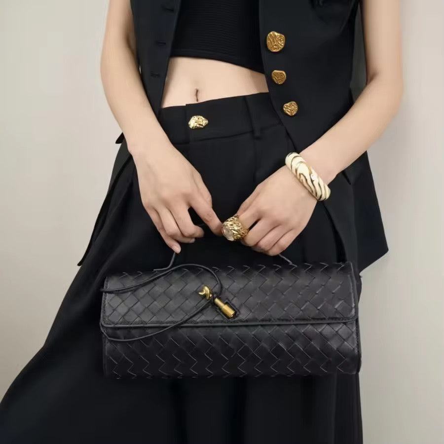 Andrea Vegan Leather Bag (Black)