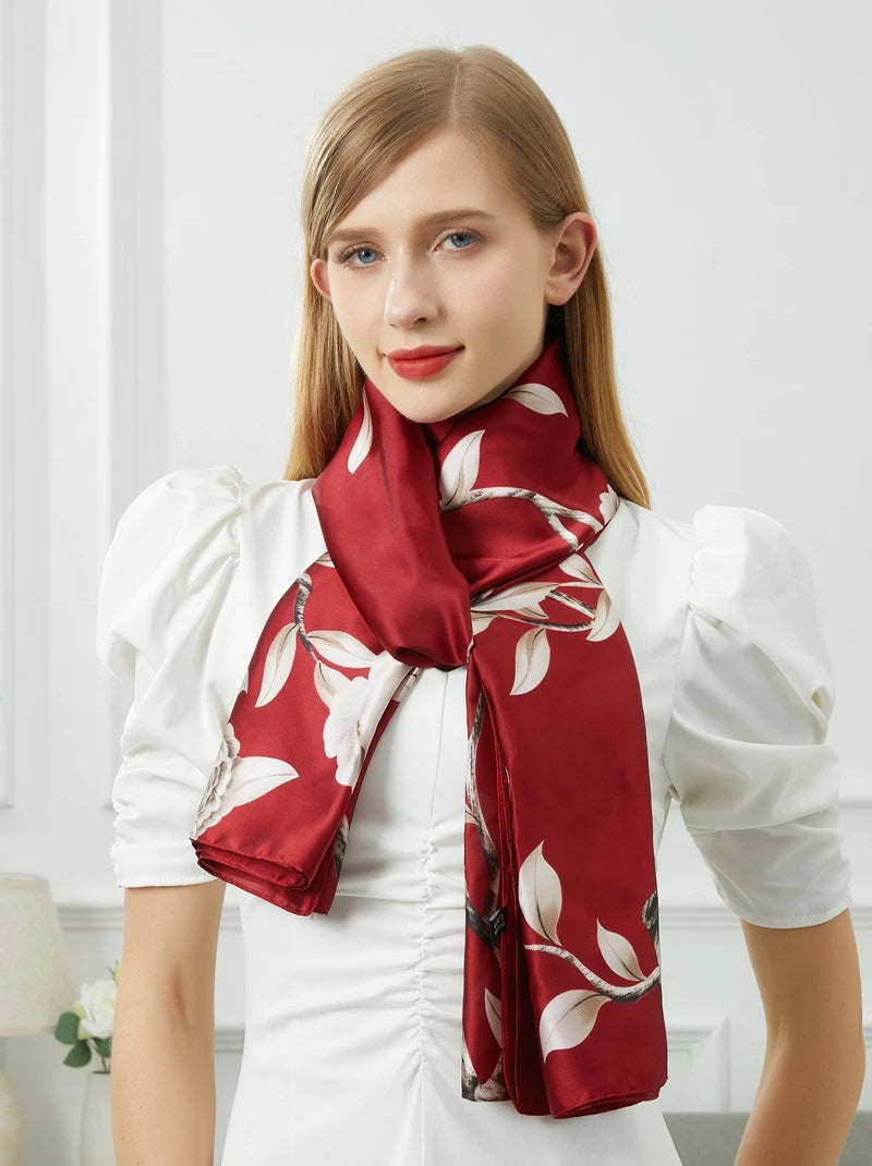 Ruby Vine silk scarf