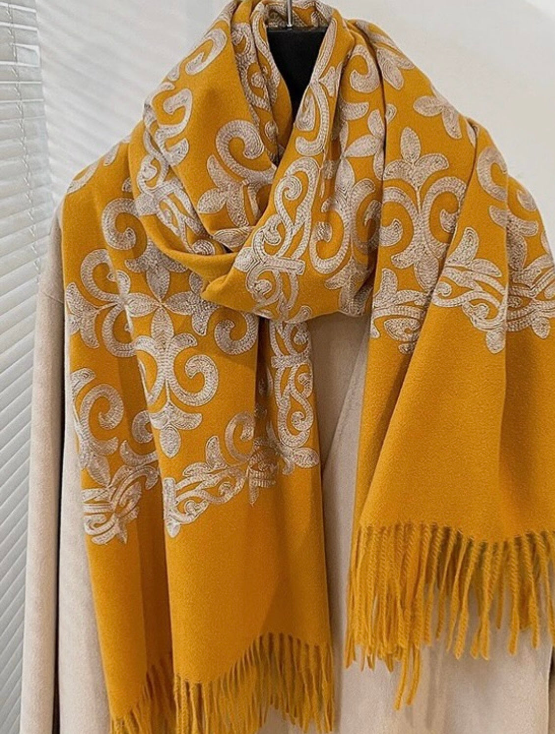 Palatine Mustard Rich Pashmina Shawl