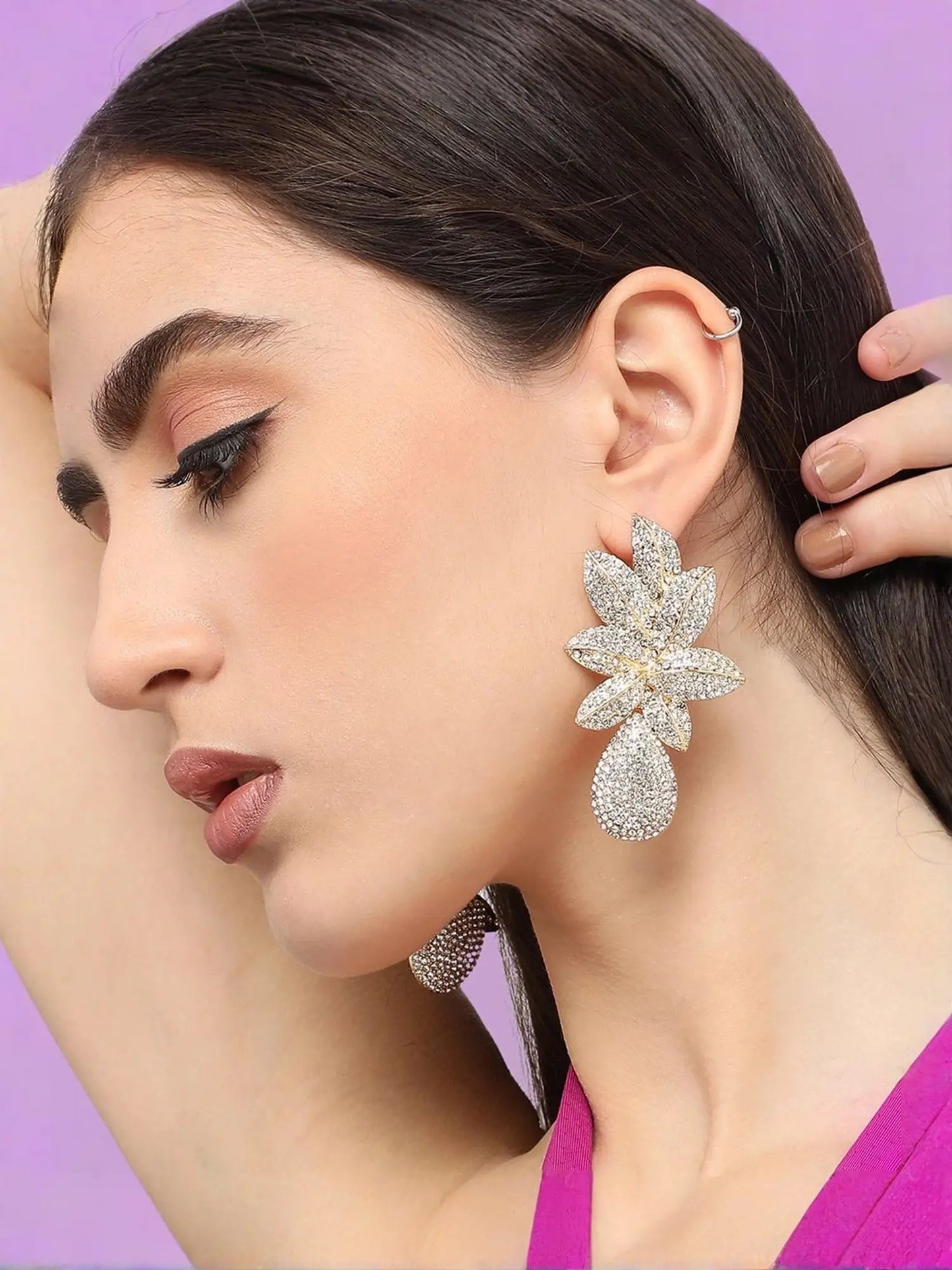Nazrina Zirconia Earrings (Silver)