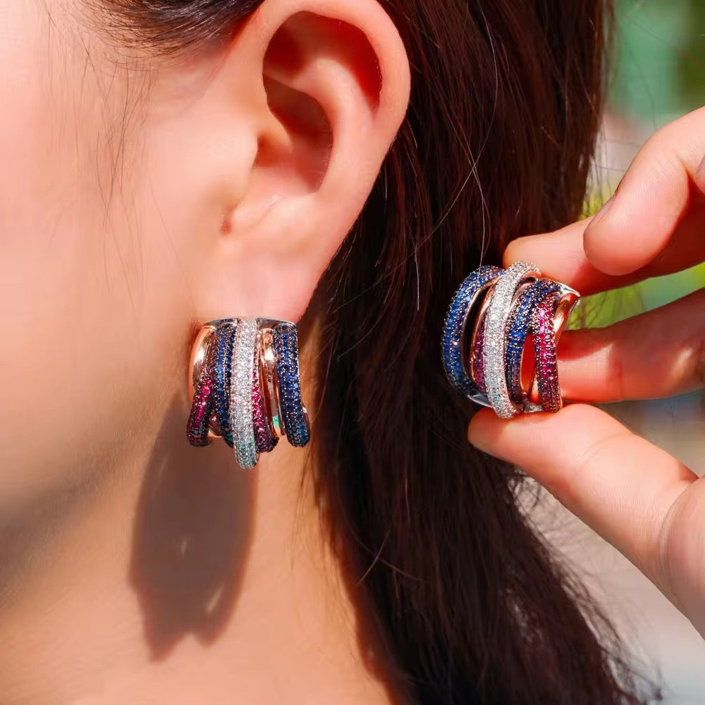 Twisted Pink Hoops