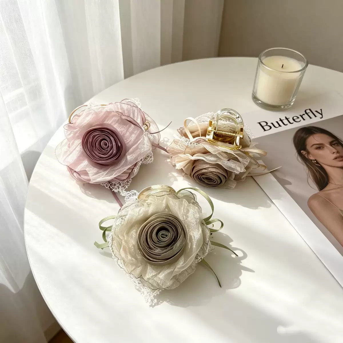 Rosalia Rose Claw Clip