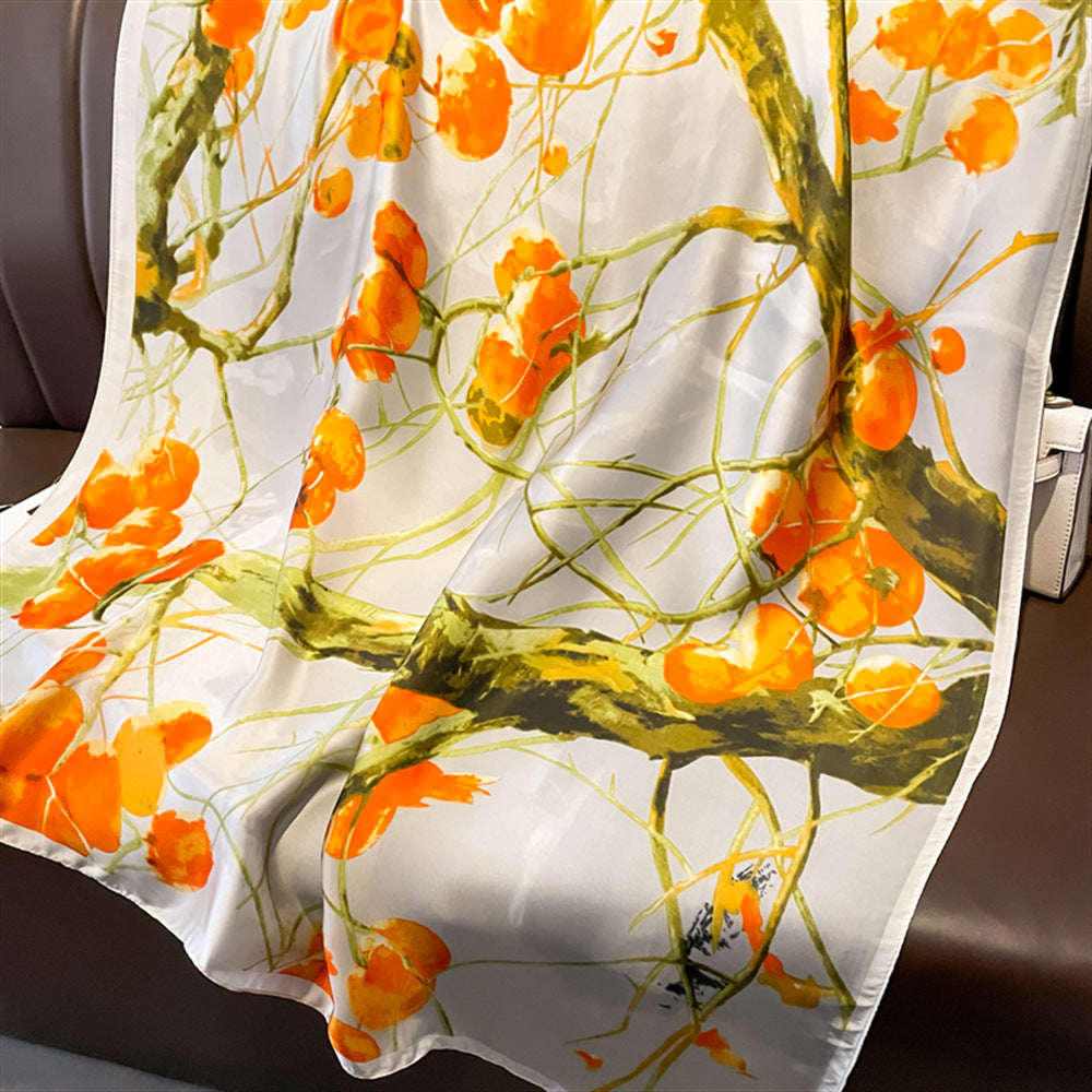 Coral Carnation Silk Stole