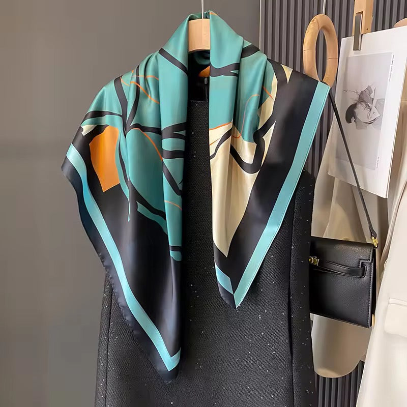 Riya Double Sided Silk Scarf (90x90cms)