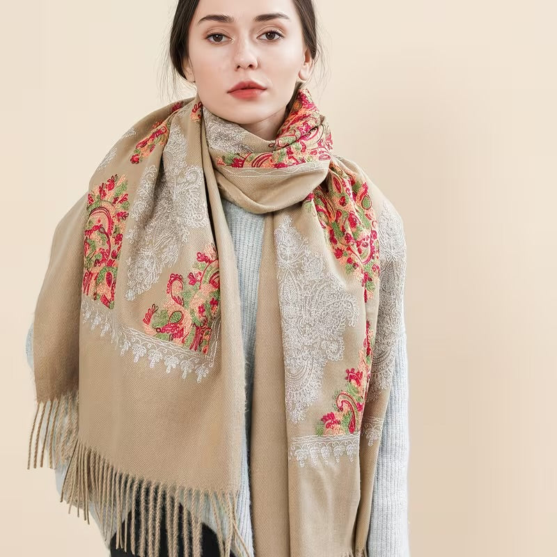 Regentia Ivory Rich Pashmina Shawl