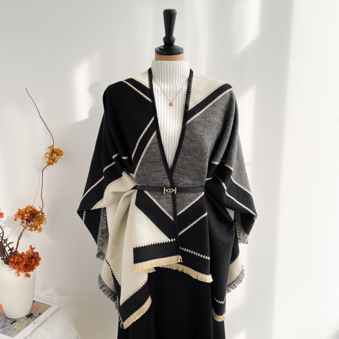 Moon Stripe Poncho