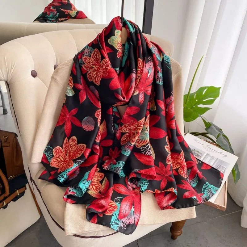 Scarlet Shadow Silk Stole