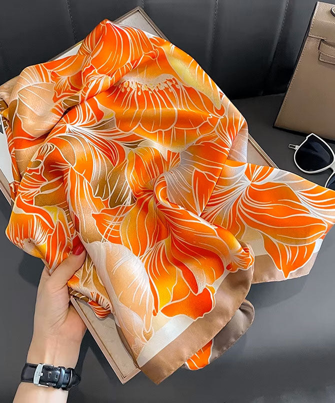 Radiant Ember Silk Scarf
