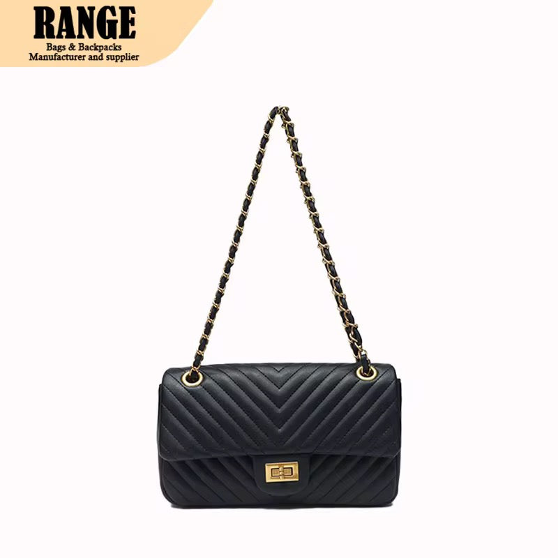 Quince Genuine Leather Handbag (Black)