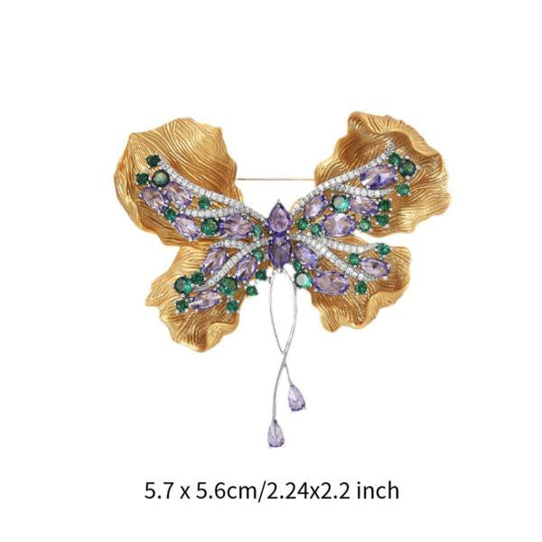 Flutura Zirconia Brooch