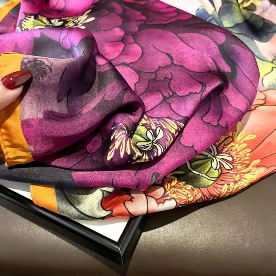 Violet Glit Silk Stole